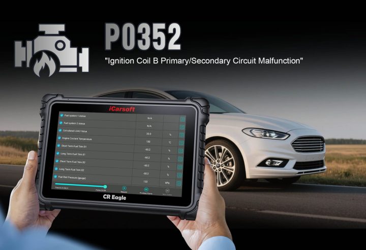 Understand, Diagnose &amp; Clear P0352: Fix Ignition Coil B Circuit Malfunction with iCarsoft CR Eagle