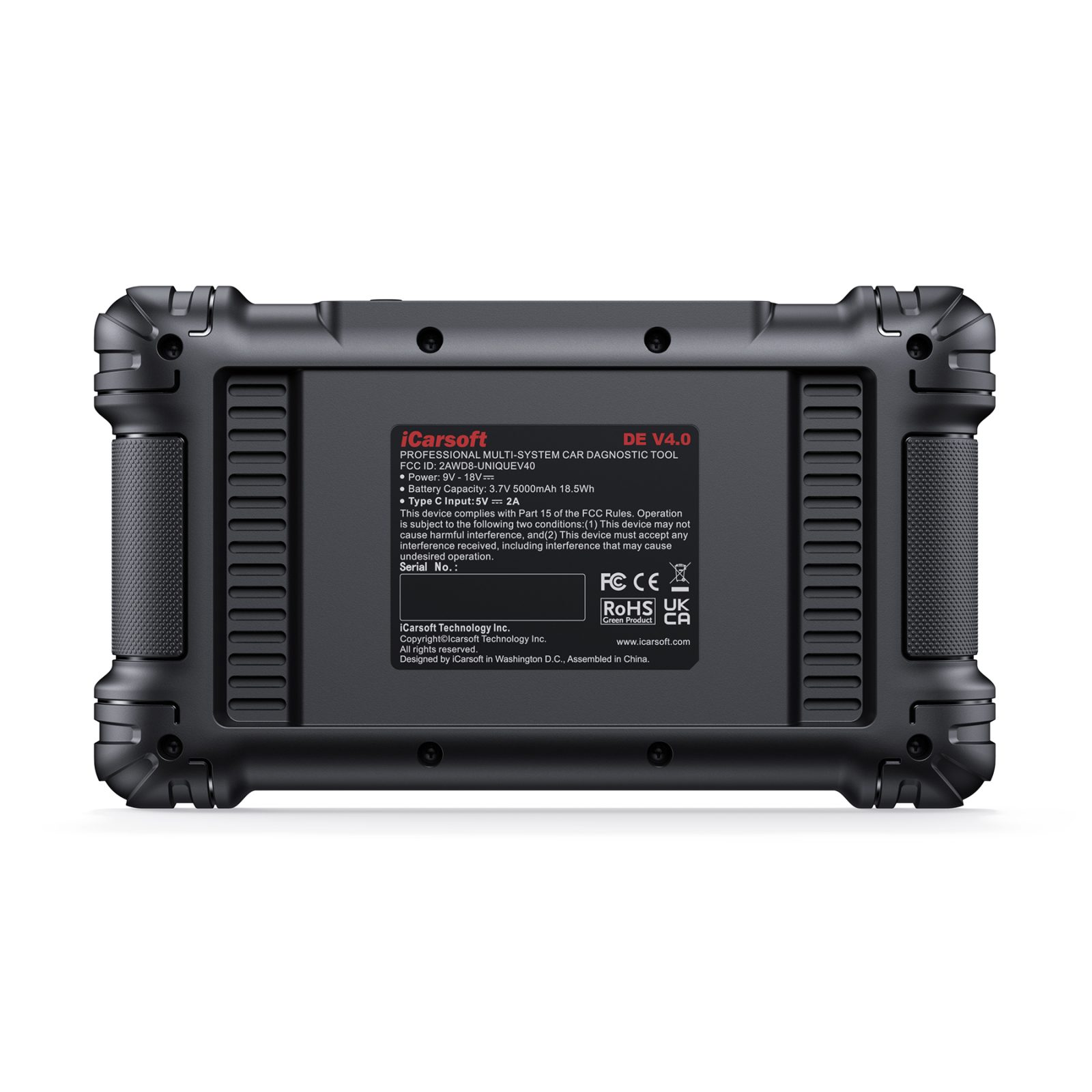 iCarsoft DE V4.0 — BACK